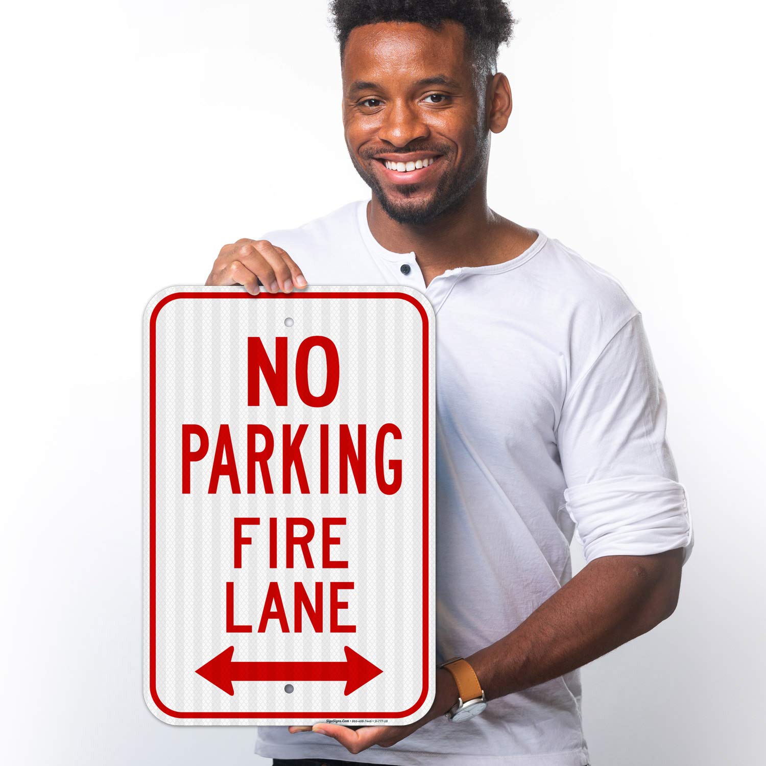 No señal de aparcamiento Fire Lane, Federal 12 "x18" 3 m ingeniero grado reflectante prismático aluminio, para uso interior o exterior – por Sigo signos