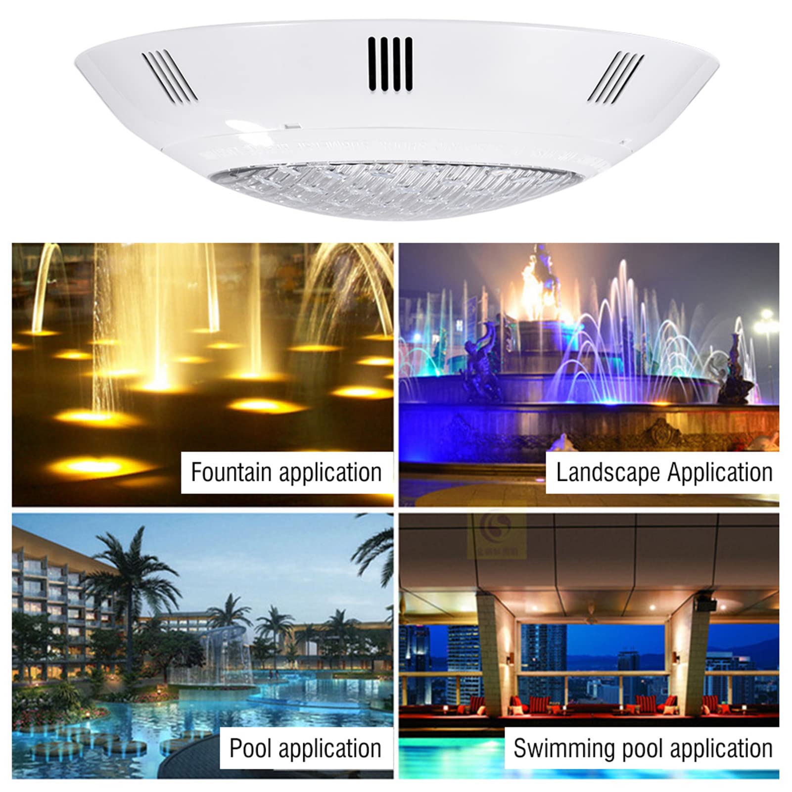 Luci per Piscina a LED RGB da 35 W, Lampada Luminosa Subacquea Multicolore da 12 V 360 LED RGB con Telecomando per Fontana per laghetto