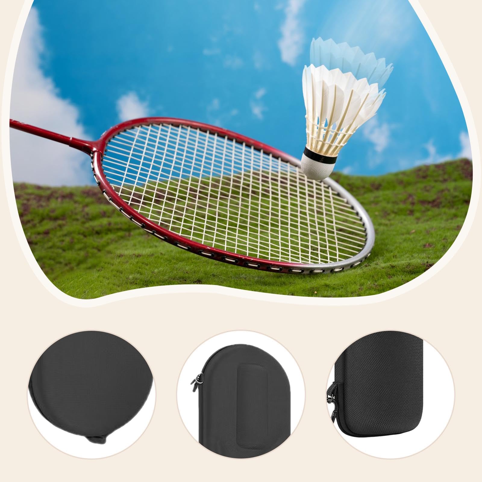 Borsa Da Badminton Portatile per Uomo E Donna, Resistente All'acqua, con Maniglia, Porta 2 Racchette, Borsa Sportiva.