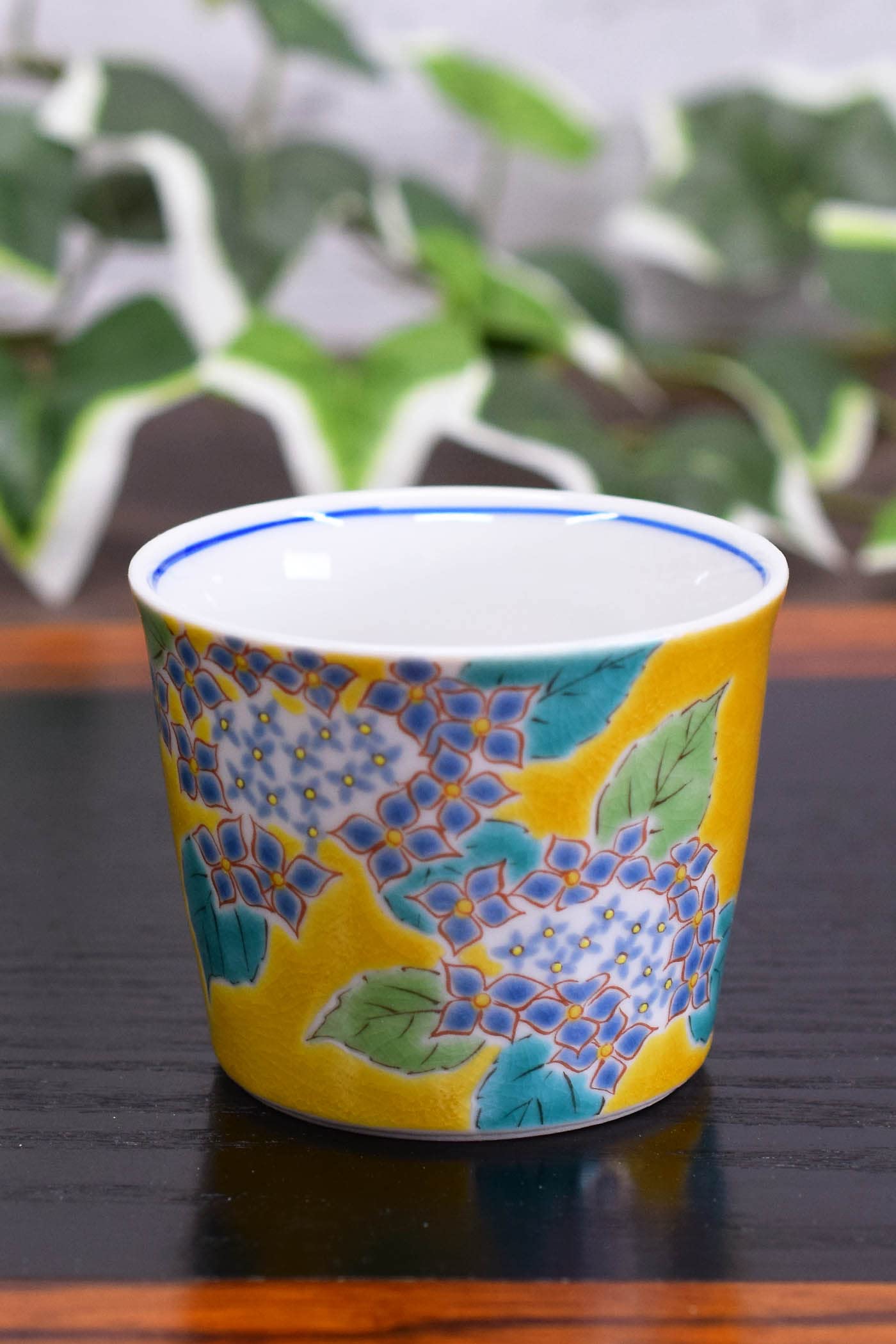 Amazon | 和座の蔵 そばちょこ おしゃれ 九谷焼 そば猪口 あじさい