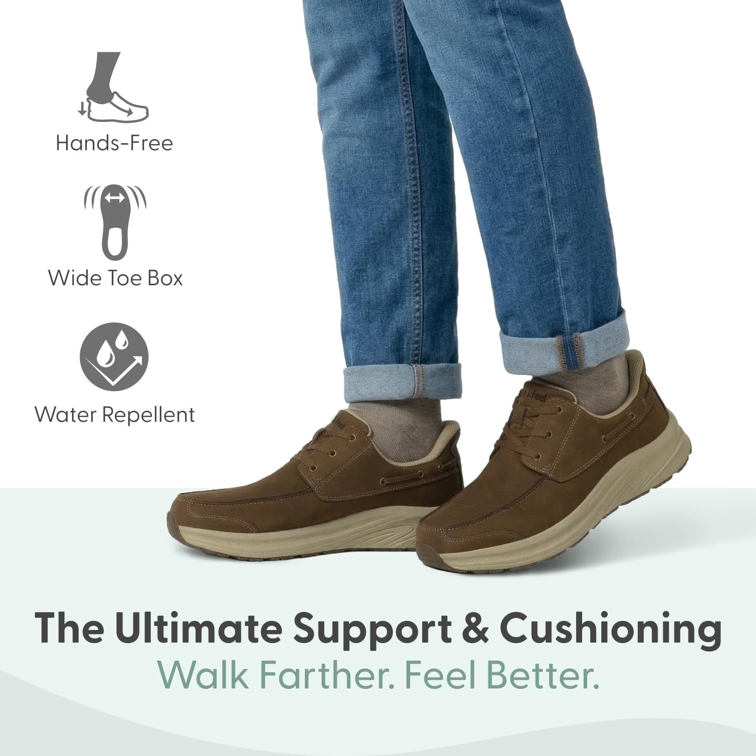 Orthofeet Herren Bootsschuh „Commander“ - Leder, verstellbar