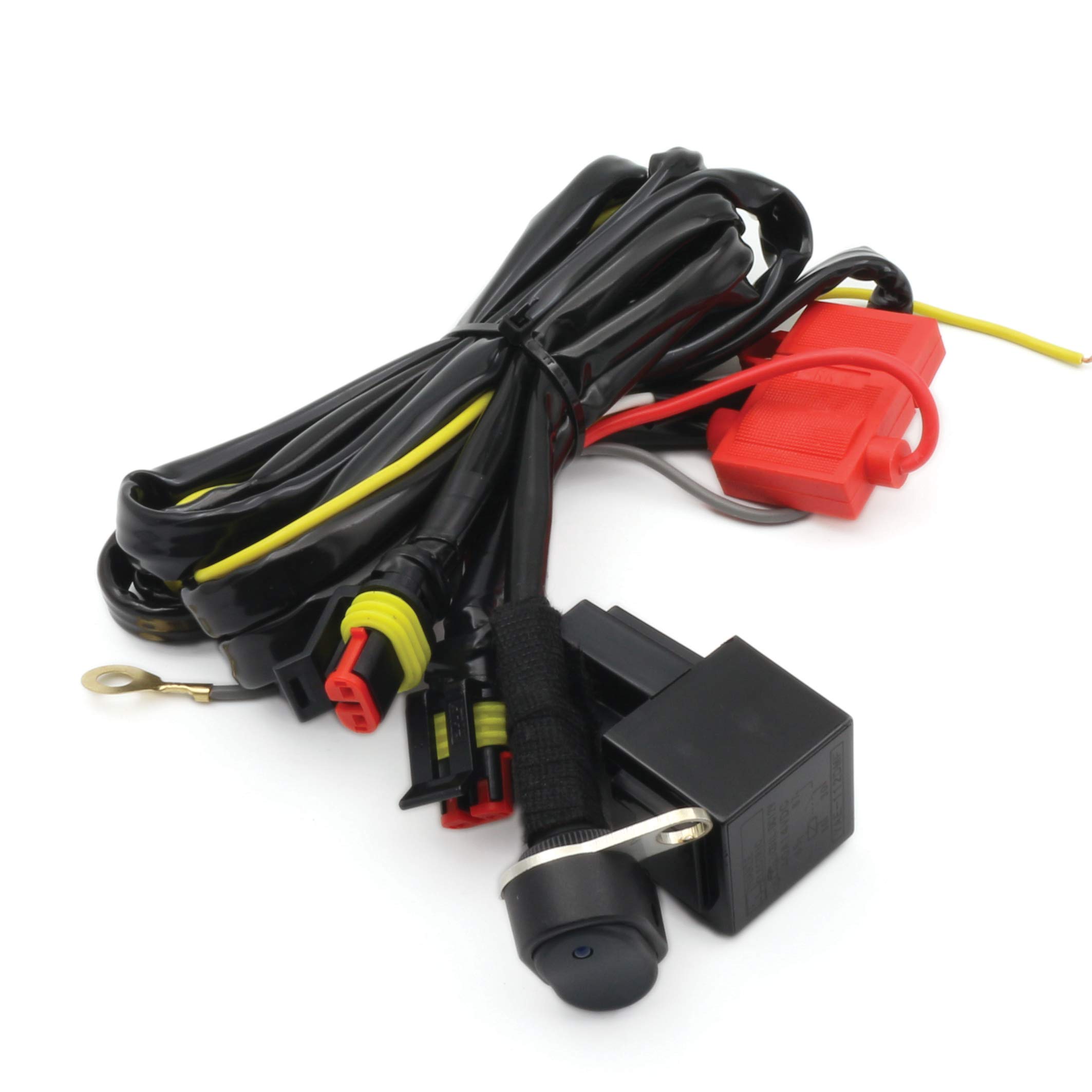 LED Nebelscheinwerfer Zusatzscheinwerfer + Kabelbaum + Schutzhülle für Motorrad R1200gs,with E-Mark E-Prüfzeichen