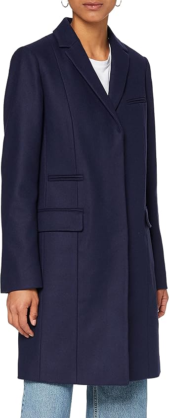 french connection platform felt coat