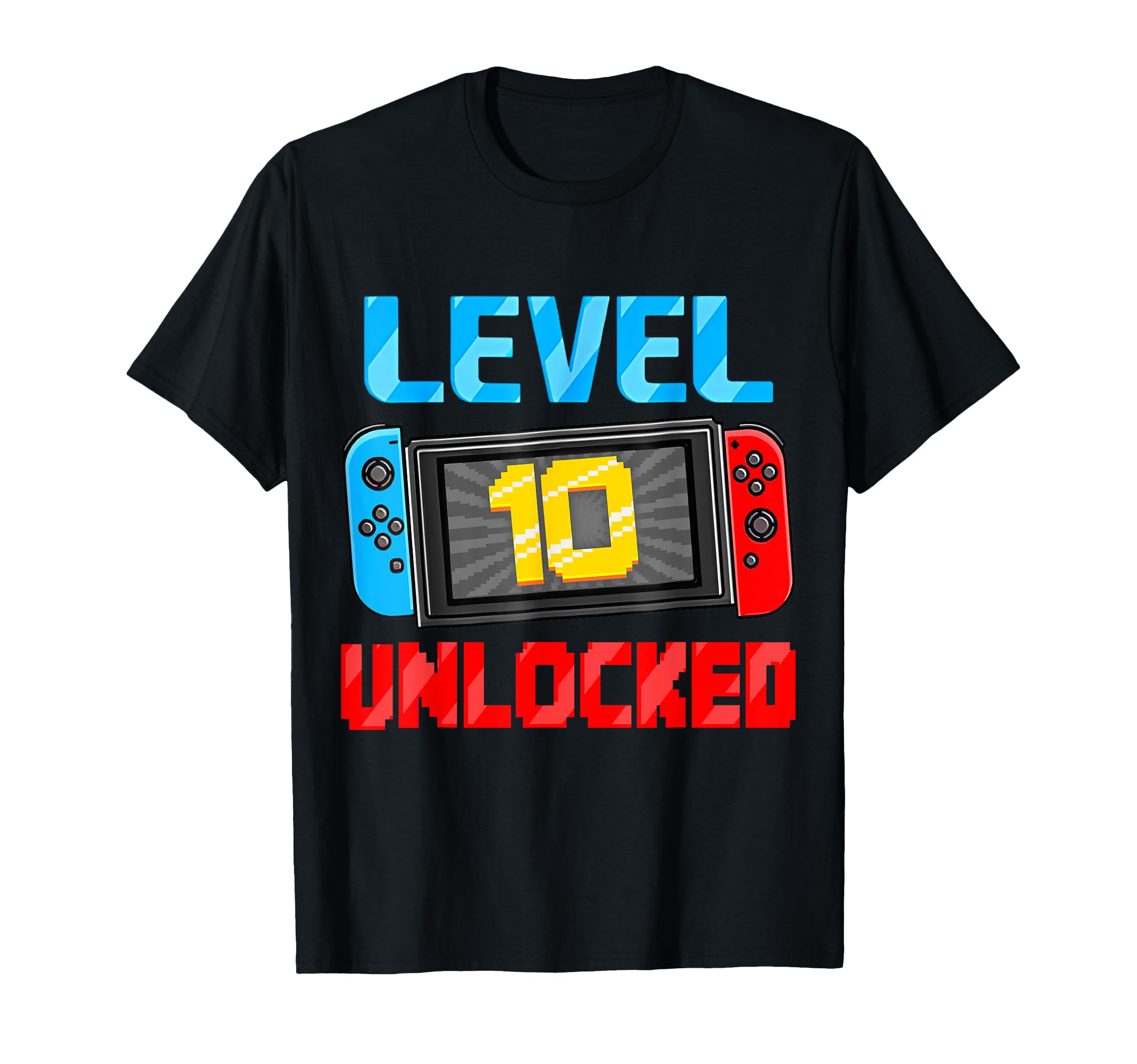 Level 10 Unlocked Gamer 10th Birthday Gift Video Game Boys T-Shirt