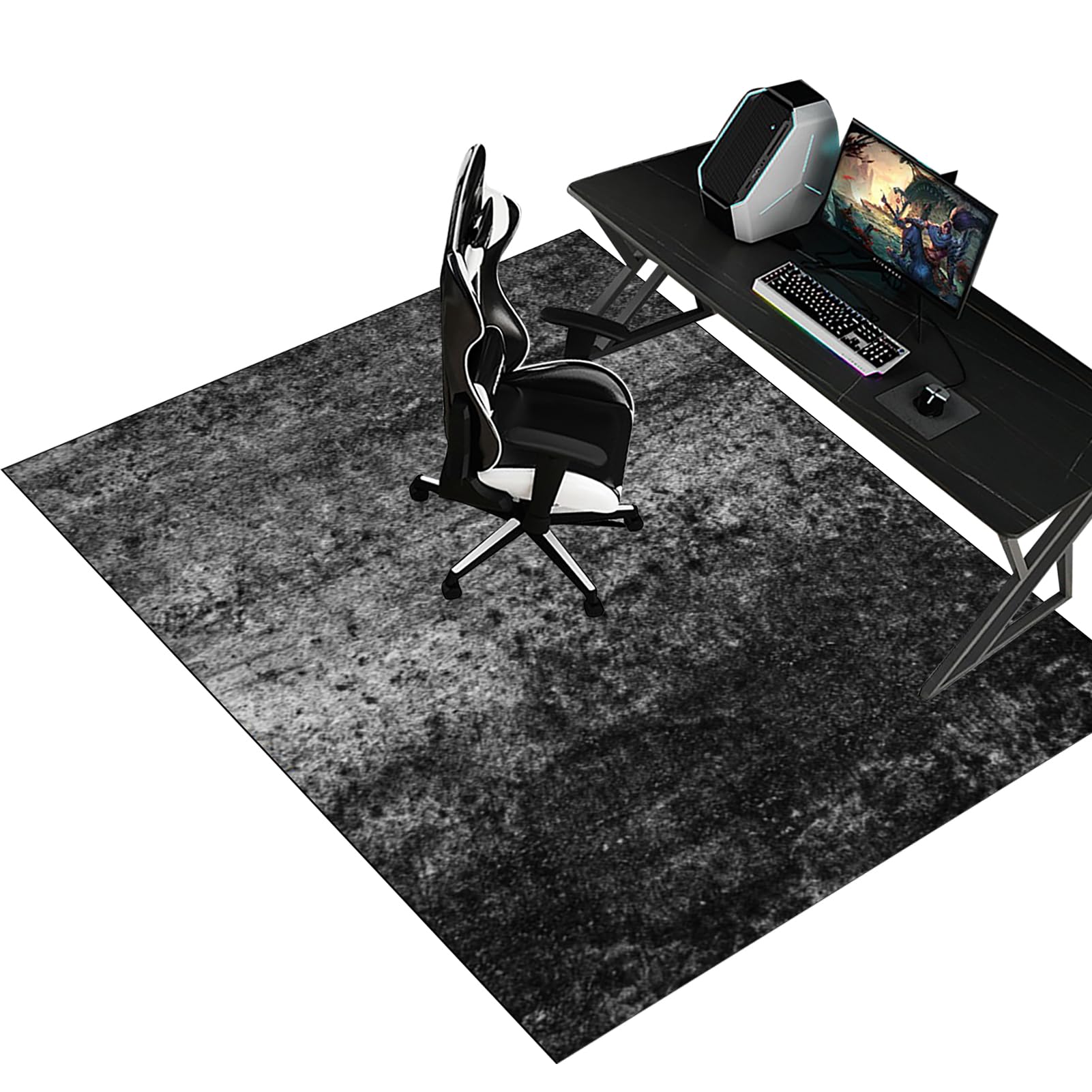 Fzamudng Office Chair Mat, Non-slip Carpet Protector Chair Mat, Gaming Chair Mat for Desks, Office and Home, Carpet Chair Mats, Protects Floors for Low and No Pile Carpeted Floors 80 x 120 cm