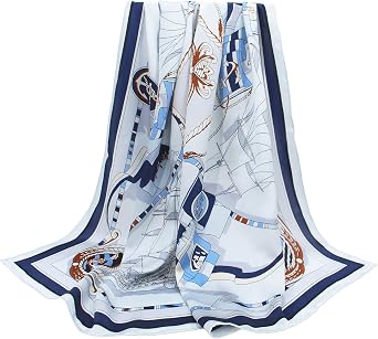 ANDANTINO 100% Silk Scarf 43" Large Square Shawl Women Hair Wraps-Gift Packed