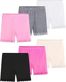 Pantalones Cortos Niñas Leggings Short Pantalón Algodón Deportivos Bicicleta cómodo 2-10 años Pack de 6