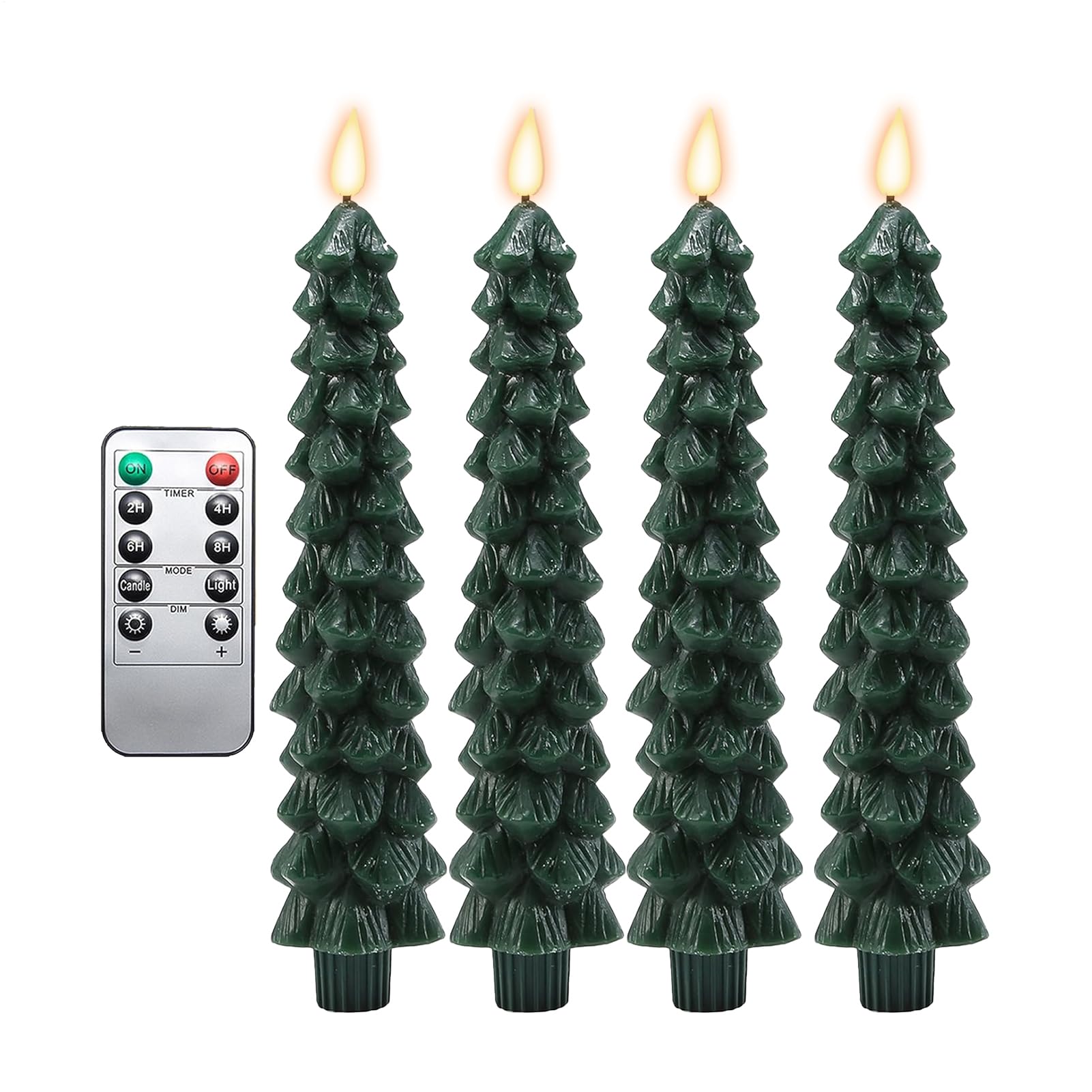 Velas de árbol de Navidad LED sin llama con pilas y mando 8