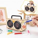 DIY Bluetooth Speaker Kit with LED Lights & Colored Pencils | STEM Building Science Kit, Ages 8-14, Electronic Engineering Project, Creative Gift for Teen Boys & Girls