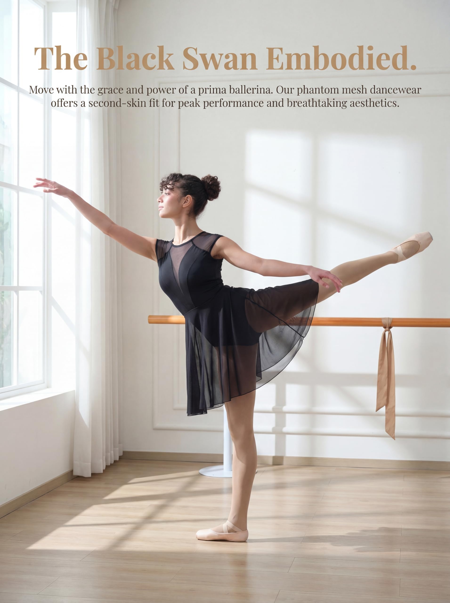 DANSHOW Abito da ballo moderno da donna, gonna asimmetrica, scollo a V profondo, schiena cava
