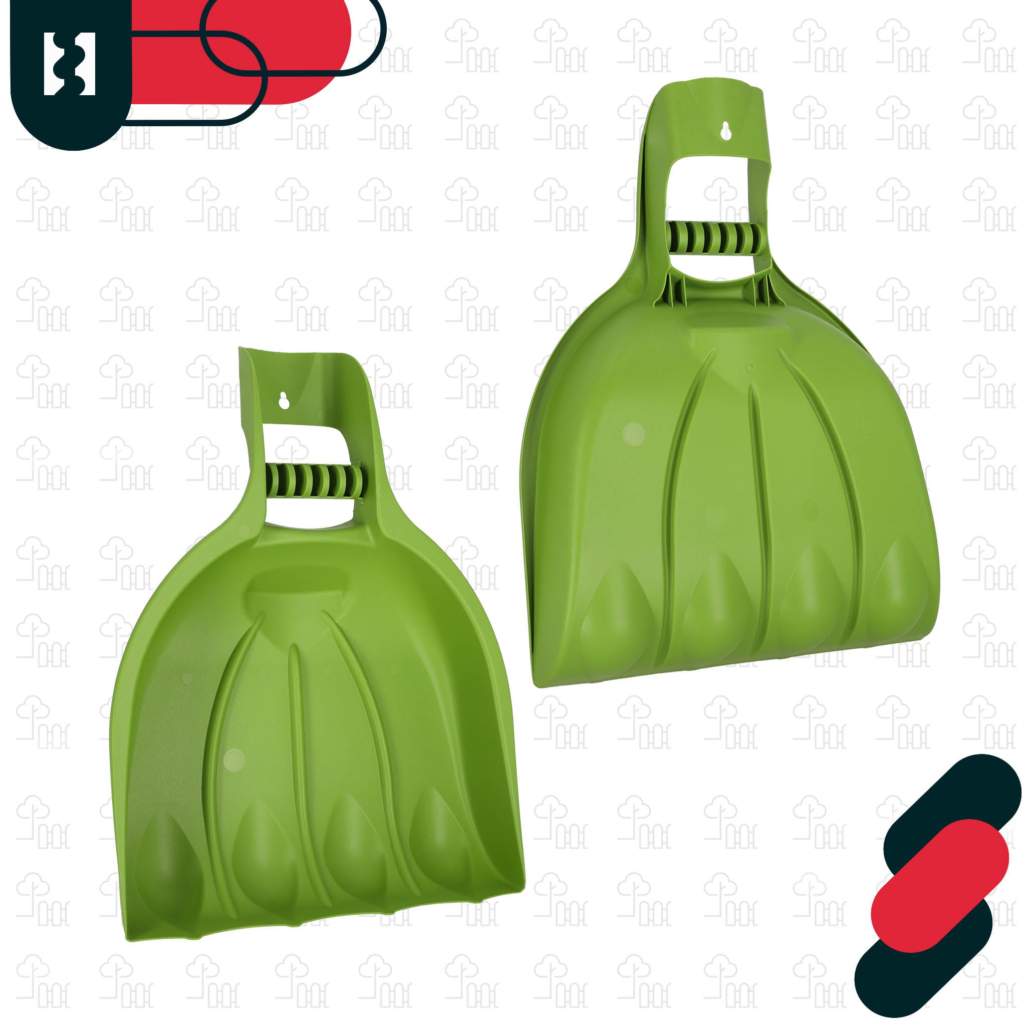 KOTARBAU® 1 par de Garras para hojas y hierba, Verde, Rastrillo recoge hojas, Garras de agarre, Recolector de hojas, Recogedor portátil hojas, Garras de césped para jardín, Cuchara de hojas, Agarrador
