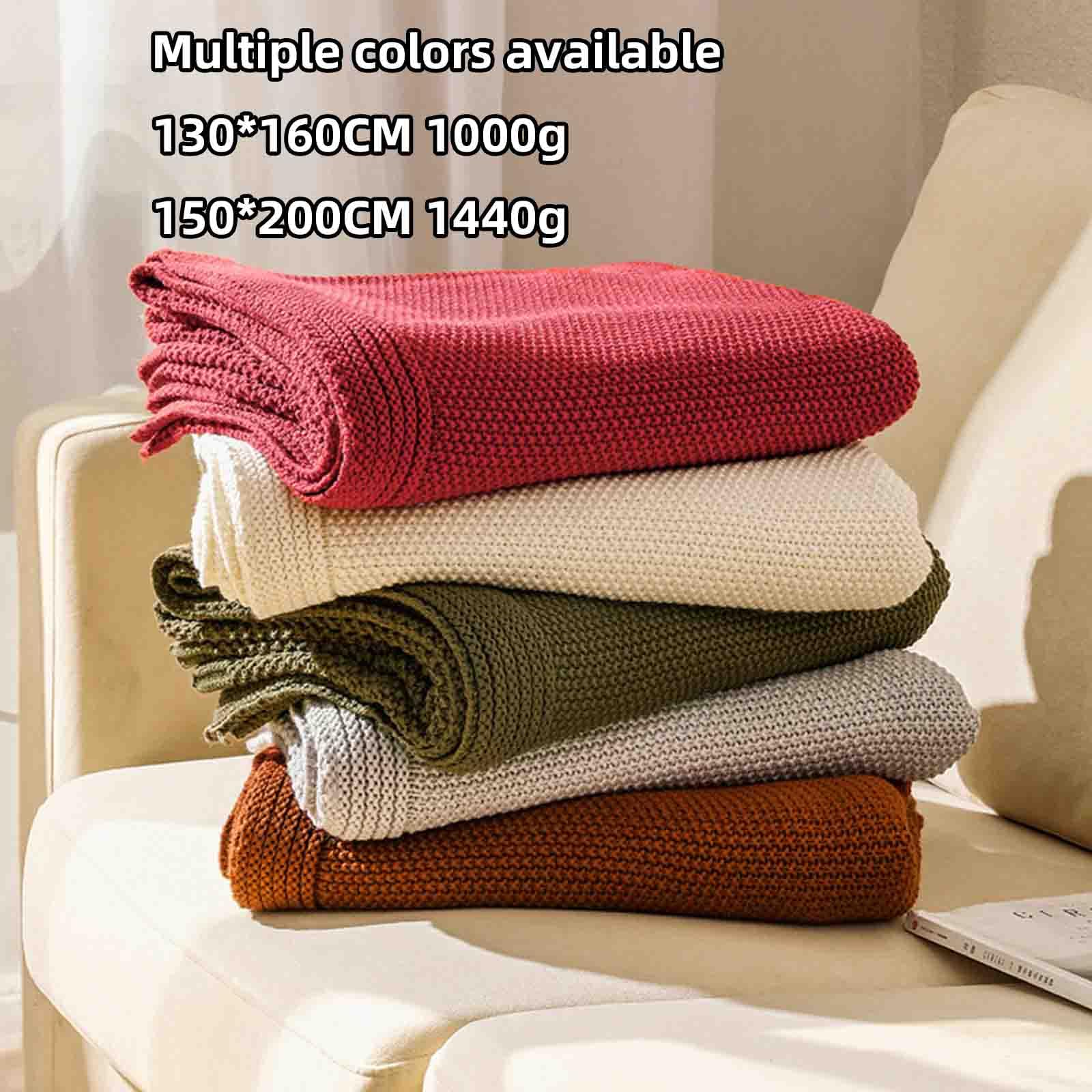 JUSHZ Plaid Matrimoniale Coperta Divano Blanket Primaverile Letto Singolo Termica Singolo Scaldaletto Lavorato A Maglia Per Le Pause in Ufficio Calore in Soggiorno O in Auto (Brown,130x160CM)