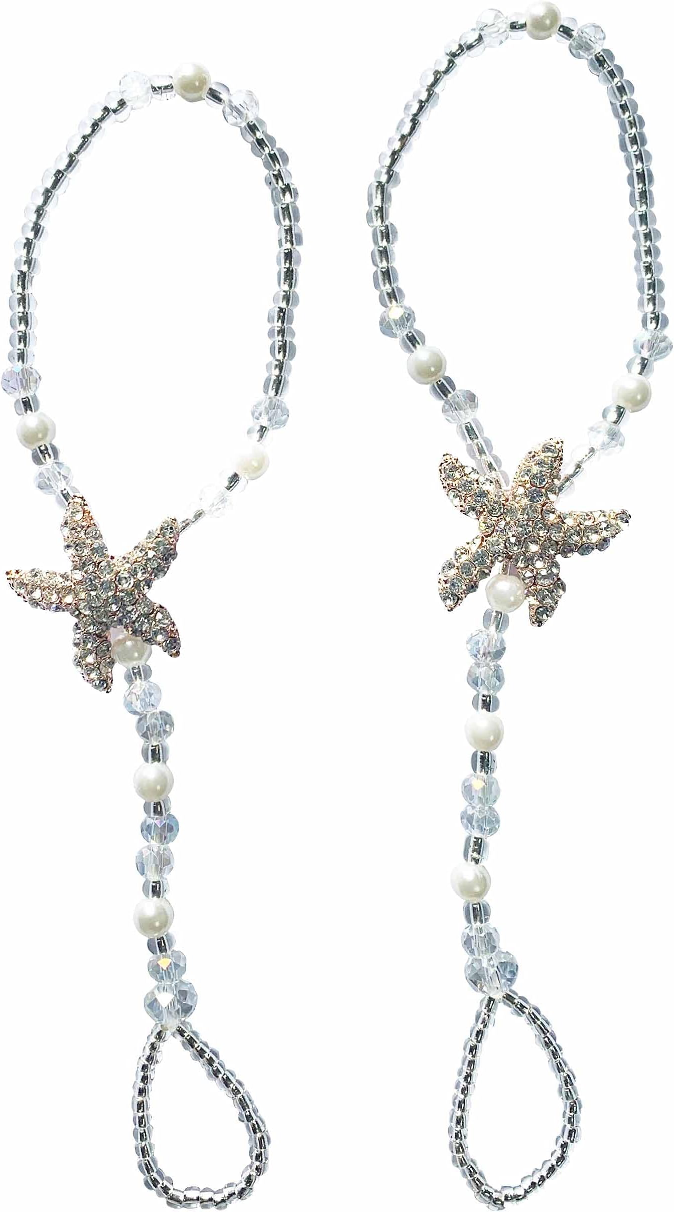 Wedding Foot JewelryFlower Girl Crystal Barefoot Sandals Rhinestone Starfish Beach Wedding Jewelry Kids Anklet