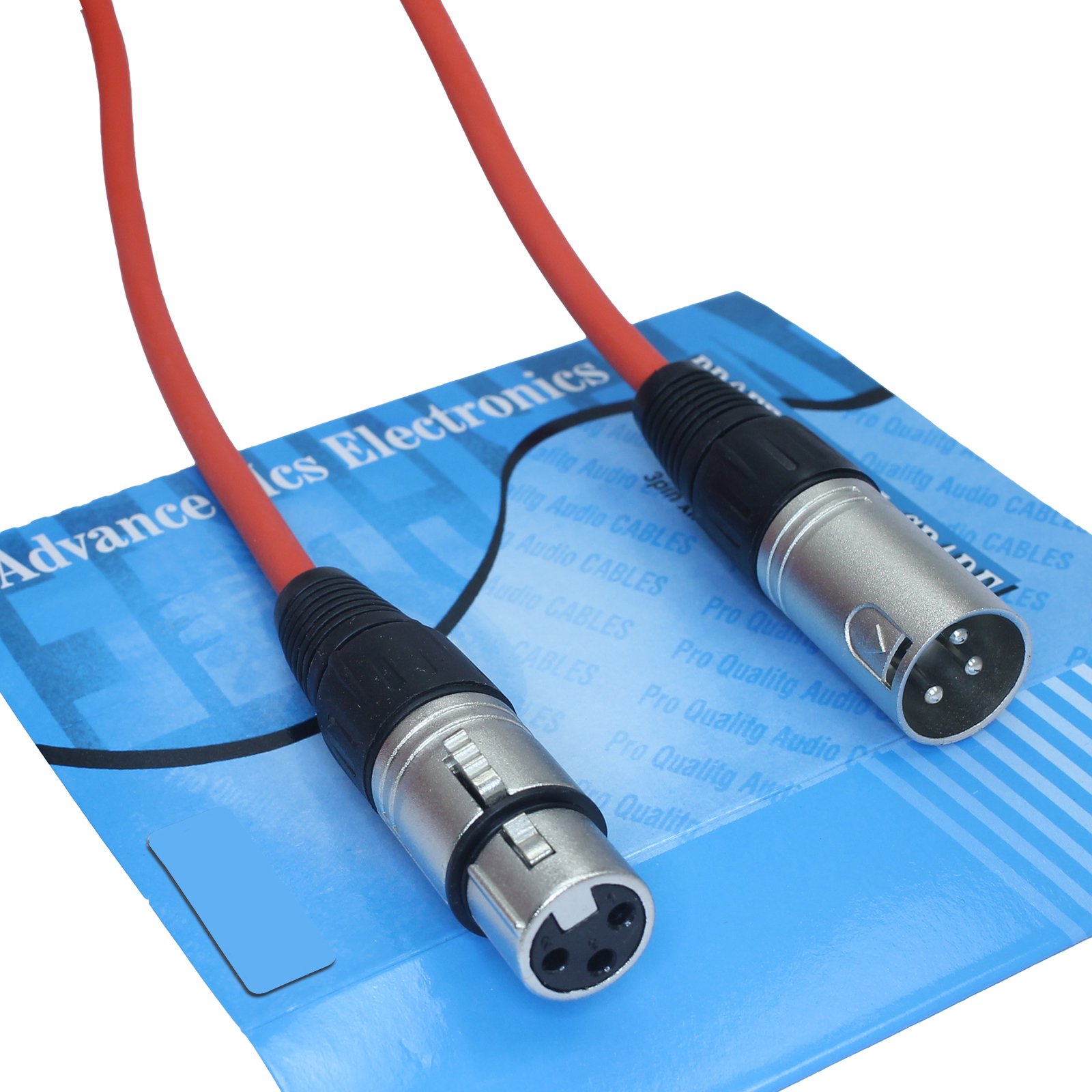 Cavo microfono XLR maschio a femmina, 30,5 m, colore: arancione