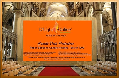 Miniatura 7 de Dlight Online - Protector antigoteo para velas de papel Papel Conjunto de 100