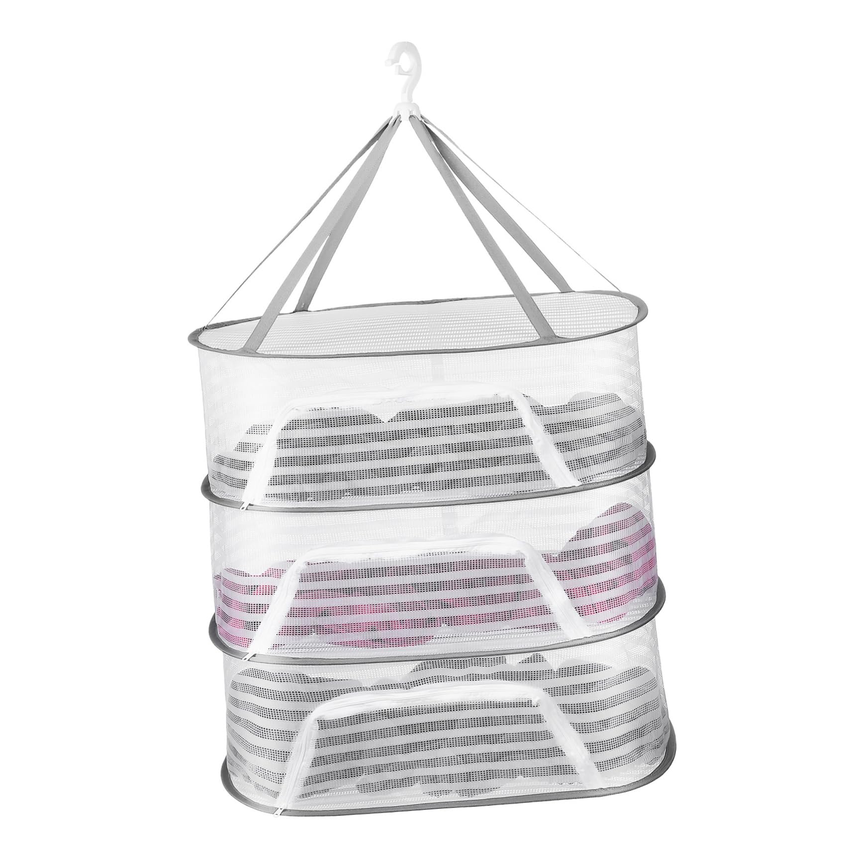 Cintre de séchage panier en maille suspendu pour vêtements - 8