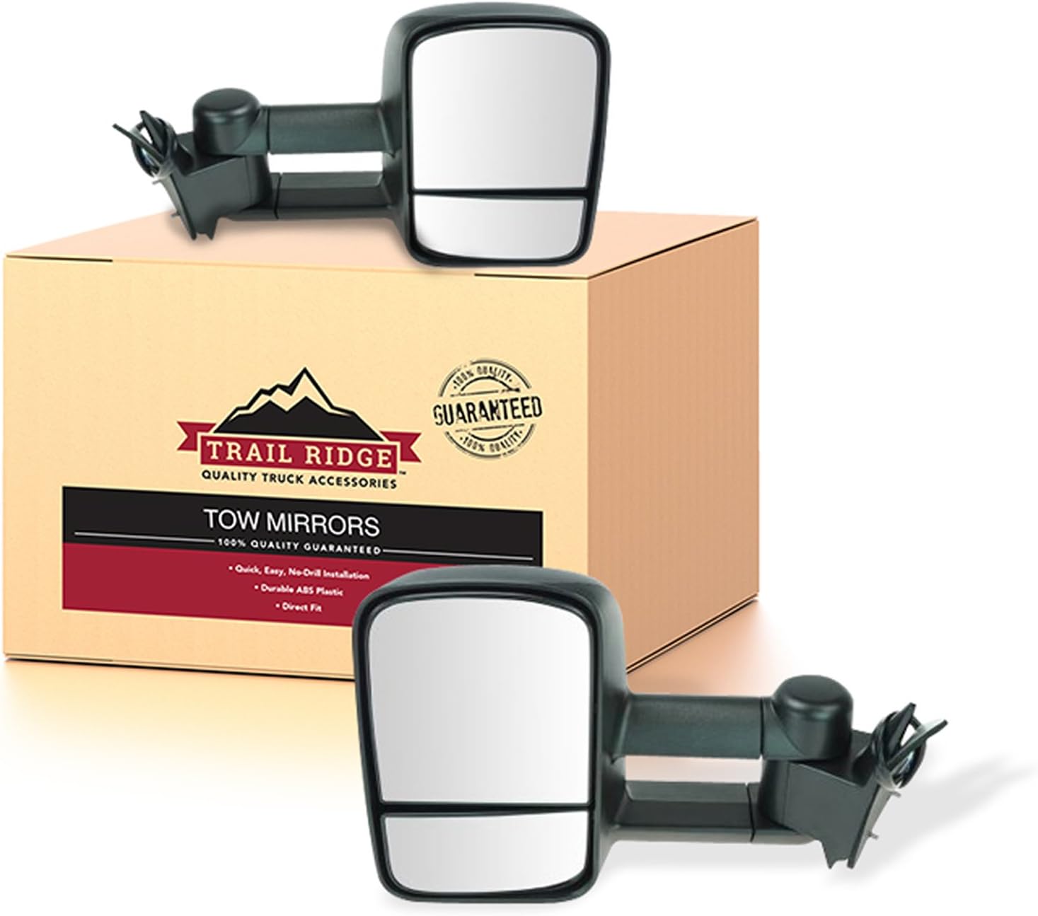 Trail Ridge Towing Mirror Set Power Heated Manual Folding 2 Piece Compatible with 99-00 Cadillac Escalade 92-94 Chevrolet Blazer 95-00 Tahoe 92-99 C1500 Suburban 92-99 K1500 Suburban 92-00 GMC Yukon