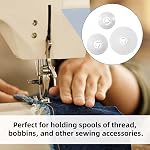 6pcs Sewing Machine Spool Pin Caps, 3 Sizes Small Medium Large Sewing Machine Spool Pin Cap Replacement Parts for Holding Bobbins and Other Sew Accessories Tools