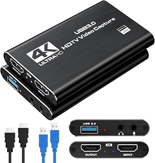 Karta przechwytywania wideo 4K, USB 3.0, obsługuje wyjście 4K HDMI Loop i nagrywanie strumieniowe wideo 1080p 60 kl./s,