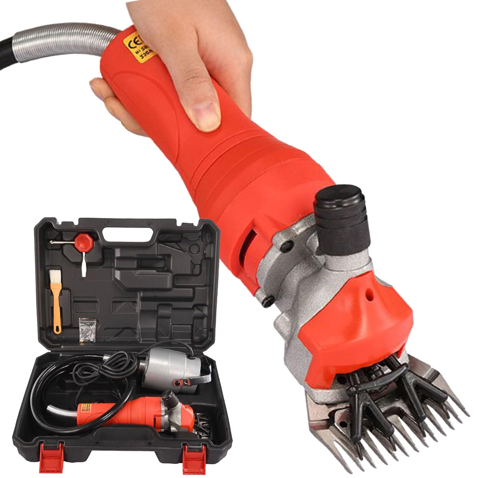 Trucole di Pecore elettriche Professionali,cesoie di Pecore,cesoie di Pecore Professionali elettriche da 1200W,6 velocità di Pecora,220V-Red