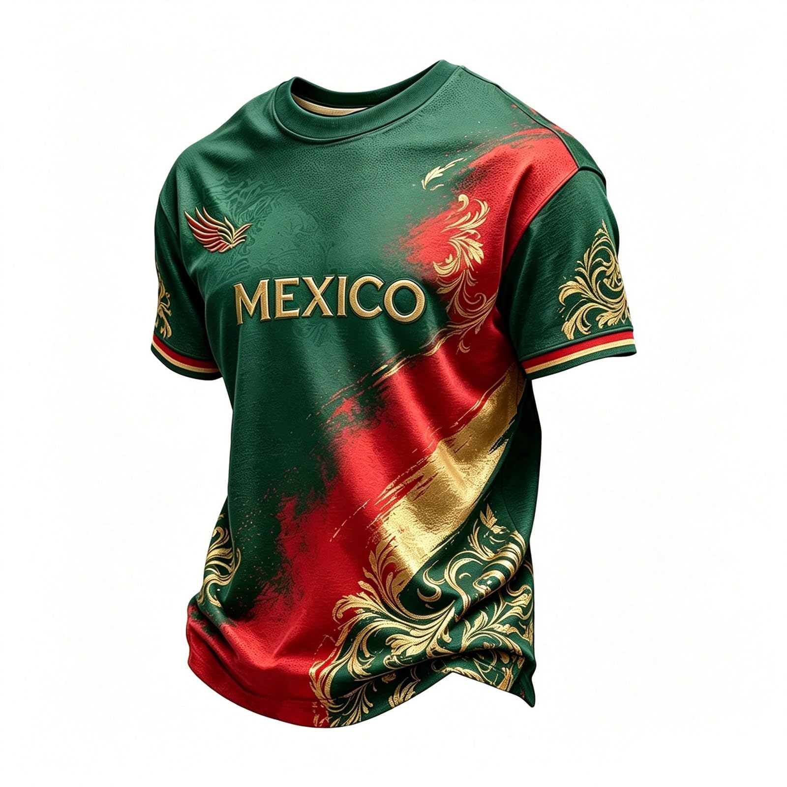 Football Fans 2026 Mexico Shirts Mens Football Tee Tops Merchandise Funny Tshirts Summer Round Neck Shirt Casual Short Sleeve Fans Top Breathable Sport Athletic Hiking Workout T-Shirts