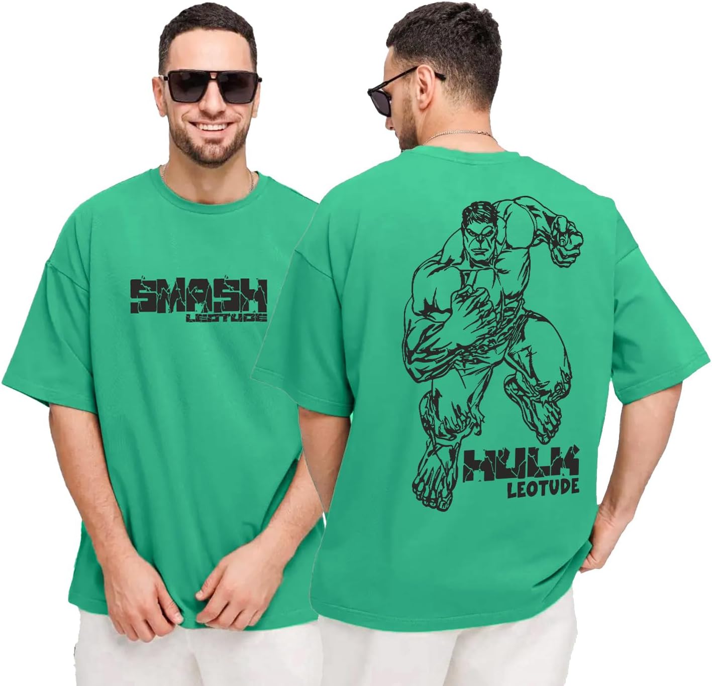 LEOTUDE Men's Cotton Oversized Fit T-Shirt