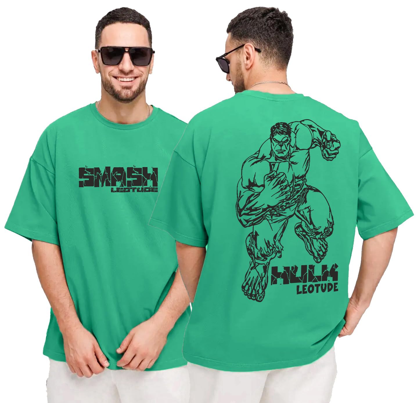 LEOTUDE Men’s Cotton Oversized Fit T-Shirt