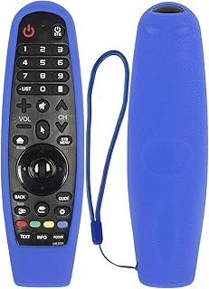 تشونجوب حافظة حماية لجهاز التحكم عن بعد من السيليكون لجهاز ال جي AN-MR600 AN-MR650 AN-MR18BA AN-MR19BA AN-MR20GA حامل ريموت ماجيك لتلفزيون ال جي الذكي ثلاثي الابعاد (ازرق)