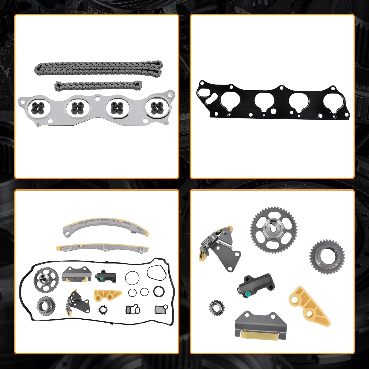 HS26243PT Head Gasket Set and Timing Chain Kit Compatible with Honda Accord 2003-2007 2.4L, CR-V 2007-2009 2.4L, Element 2.4L Replaces TK4041 TS21831 CPW5692