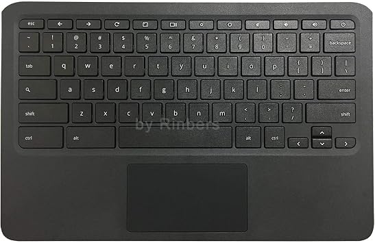 Laptop Palmrest Upper Case with US Keyboard Touchpad Assembly Replacement for HP Chromebook 11 G7 EE / G7 EE Touch TPN-Q218 L52573-001