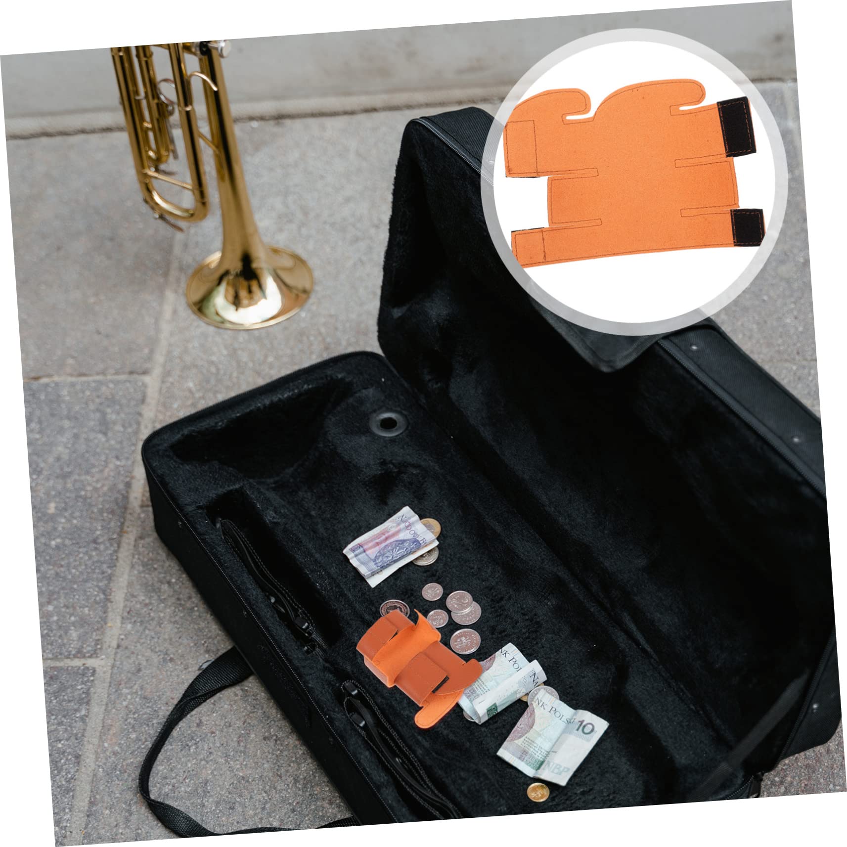 BESTonZON 1pc Trumpet Valve Guard Leather Protective Cover Light Weight Portable