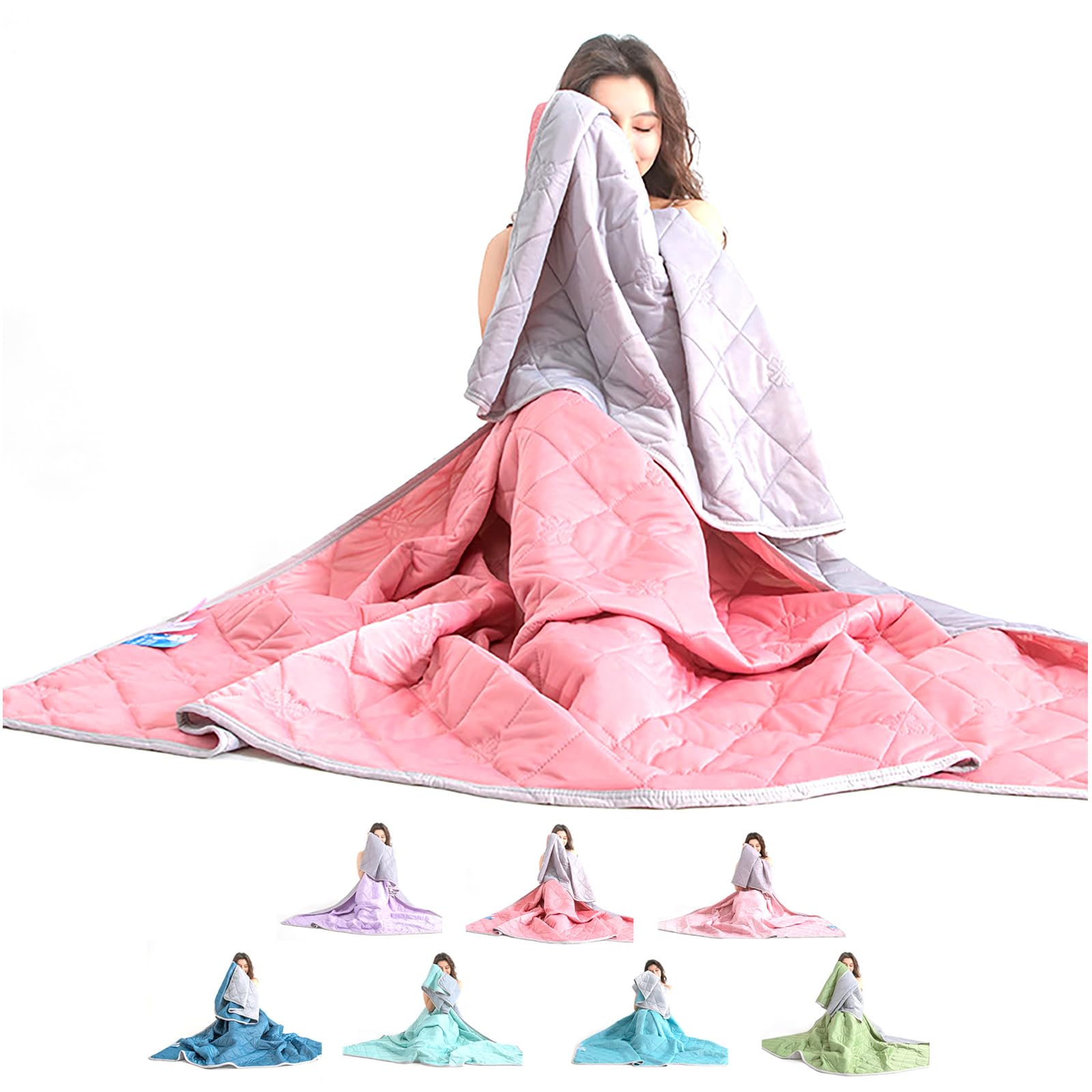 GXJIXf Cooling Throw Blanket, Lightweight Breathable to Keep Body Cool, Summer for Summer Sleeping (Bean paste pink,150 * 200CM)