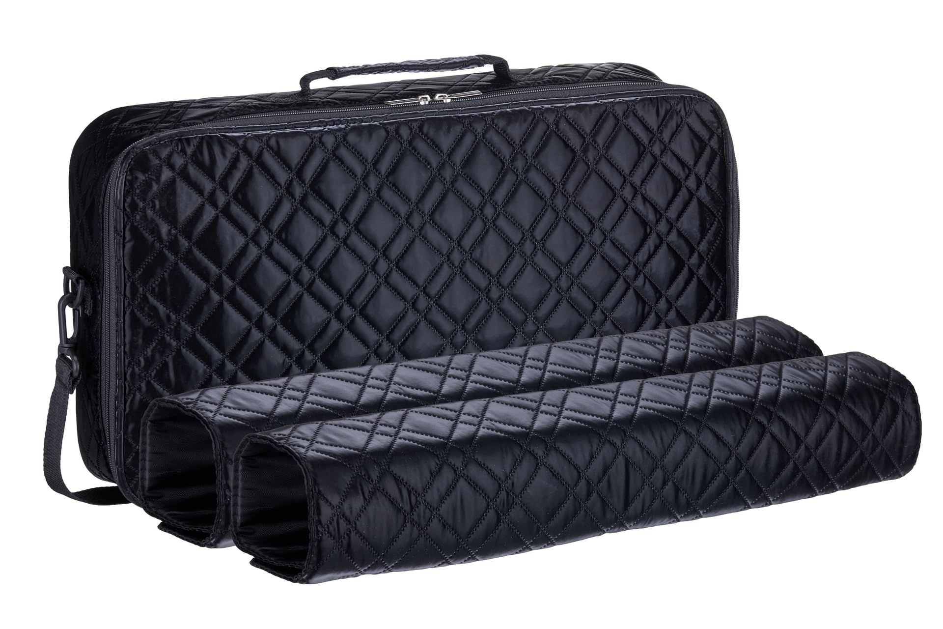 C&H Solutions “Black”Elegant Quilted PU Leather Mahjong