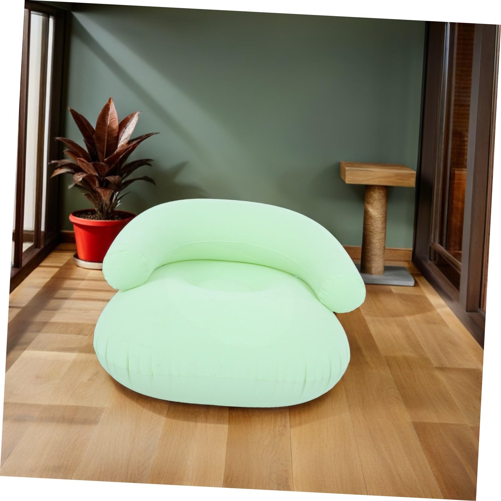 Healeved Divano Gonfiabile Pieghevole Superficie Floccata, Seduta Versatile e Leggera, Poltrona Portatile per Viaggi Spontanei e Piccoli Spazi