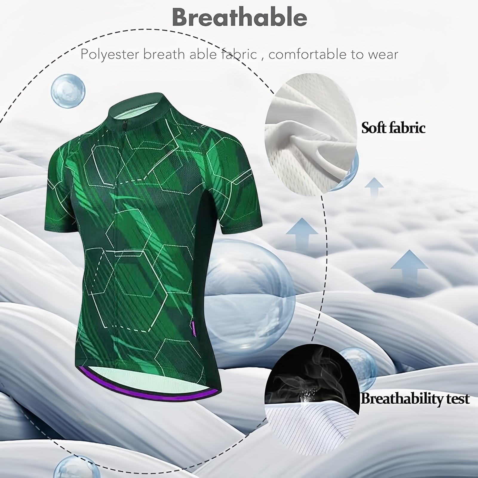 Zestaw męskich letnich spodenek rowerowych z krótkim rękawem i żelowymi spodenkami na szelkach, szorty letnie, oddychające, 9D Gel Padded Bib Short