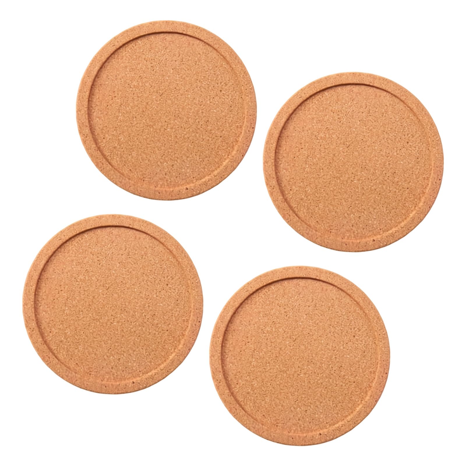 4Pcs Natural Softwood Drink Pad with Nonslip Base Ideal for Coffee Mugs and Hot Beverages Slip Proof Beverage Drinkholders