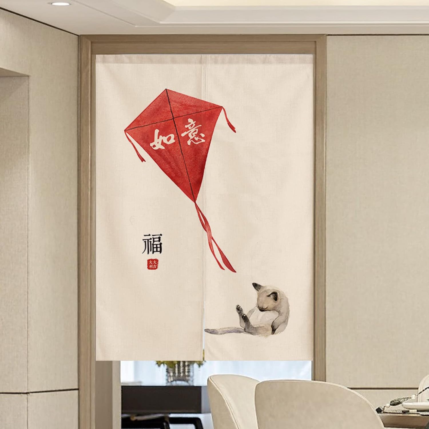 のれん おしゃれ 和風 防寒 断熱 目隠し 厚手 遮光 間仕切り 保温 冷気遮断 透けない 飾り ロング 玄関カーテン カラー6 8