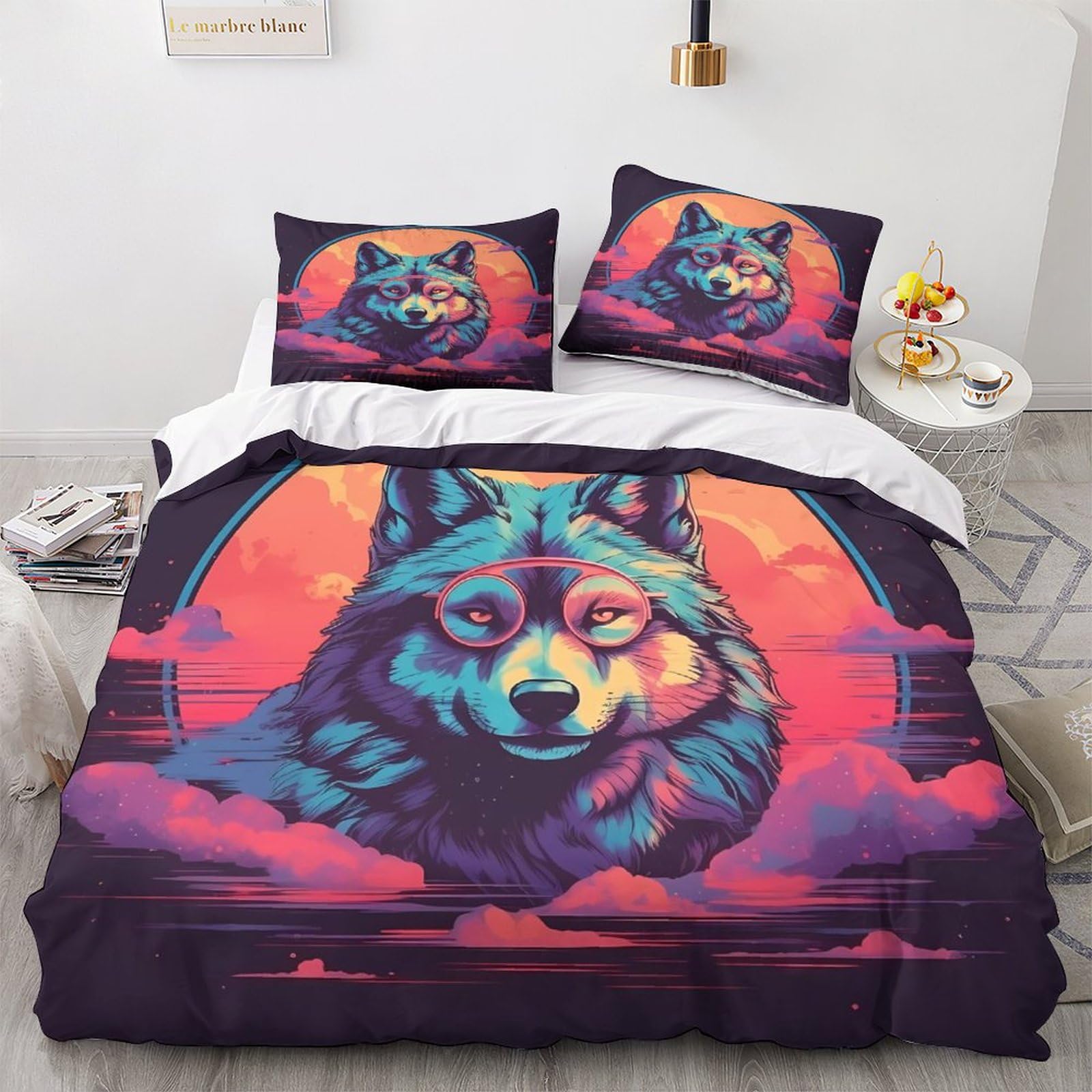 Housse de couette loup 3D pour transformer la chambre des enfants