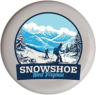 Snowshoe West Virginia Design A Souvenir Frisbee Flying Disc 4-Pack