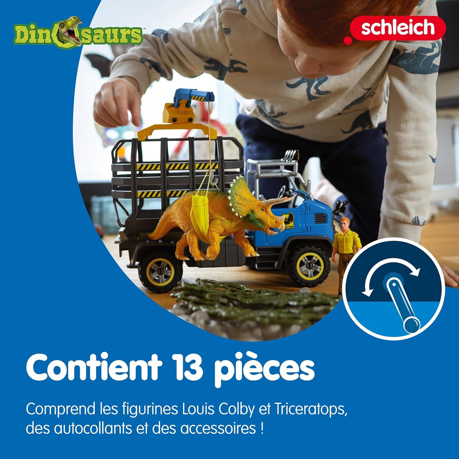 Schleich DINOSAURS Camion De Sauvetage De Dinosaure 42565 coffret 43 pièces