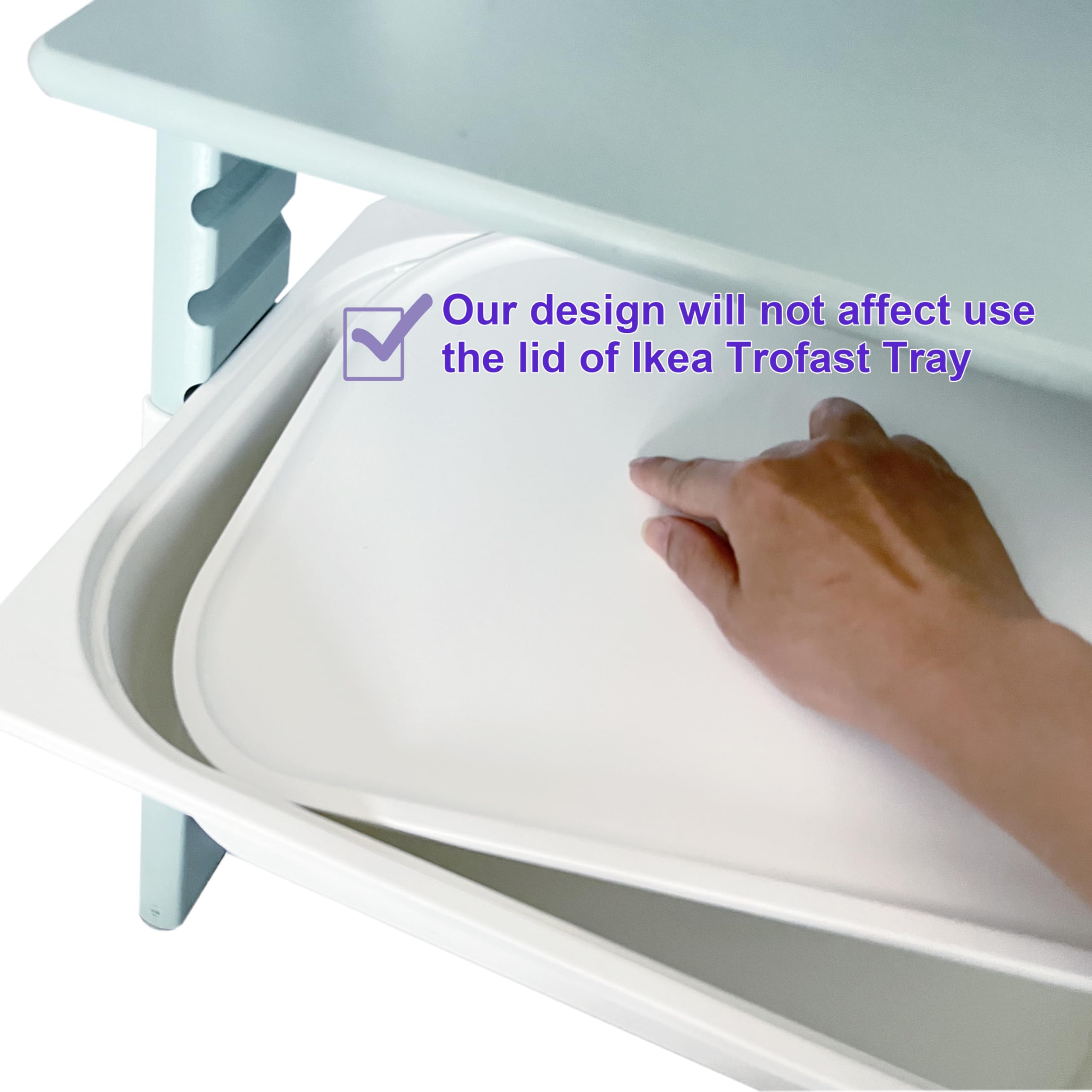 Adaptador para trona Stokke Tripp Trapp y bandeja de trofast o cesta de malla IKEA, viene con topes