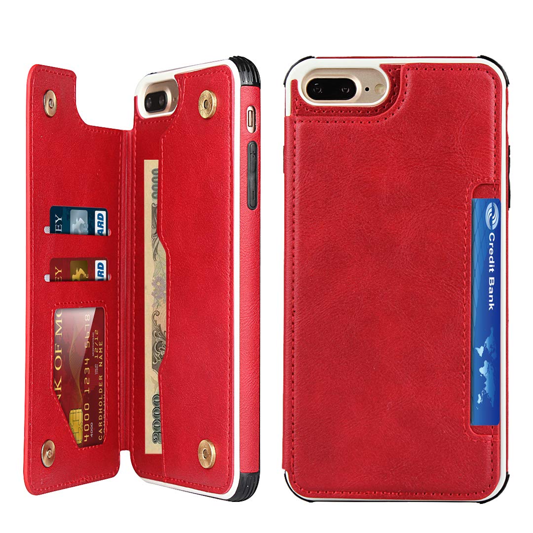 Cavor for iPhone 7 Plus iPhone 8 Plus Wallet Case with Card Holder,for iPhone 8 Plus Case for Women Men,Phone Case for iPhone 8 Plus iPhone 6 Plus[