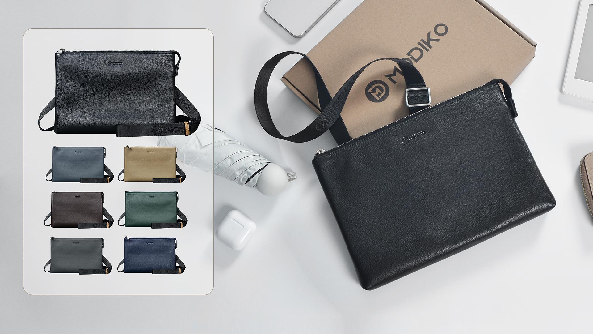 Amazon | [Modiko] ショルダーバッグ メンズ クラッチバッグ 本革 防水 