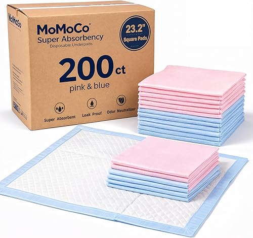 Miniatura 11 de MoMoCo Almohadillas para cachorros, 23 x 23 pulgadas, 100 unidades de almohadillas de entrenamiento desechables súper absorbentes, a prueba de