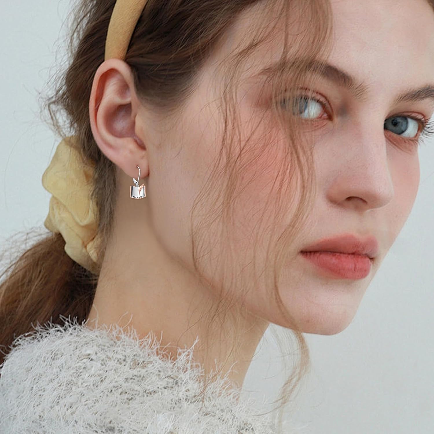 Teacher/Book Lovers Necklace Earrings 925 Sterling Silver for Women Pendant Jewelry Gift for Librarian Readers Teacher - Image 5