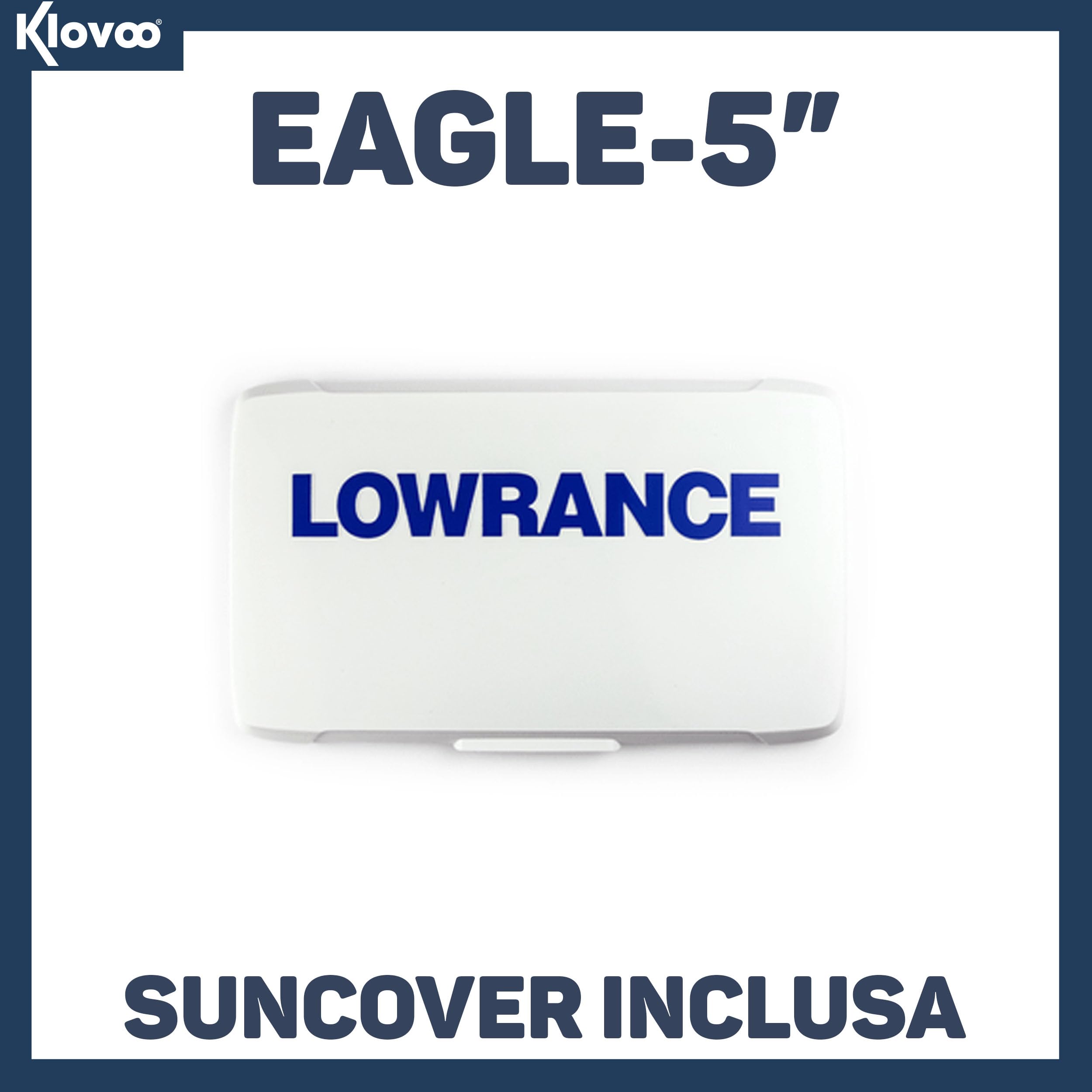 Kit Ecoscandaglio con Lowrance Eagle 5, Fishfinder GPS 5" IPS + Cover Parasole Inclusa, Con o senza Trasduttore HDI o SplitShot HD