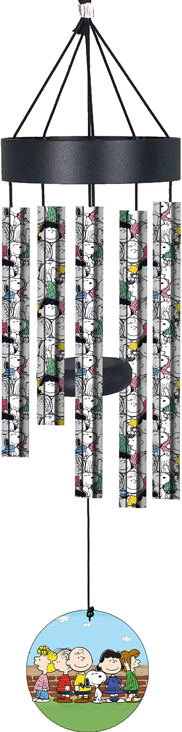 Spoontiques Peanuts Small UV Wind Chime - Outdoor Garden Décor - Decorative Chimes for Yard, Garden, Backyard and Patio Decoration