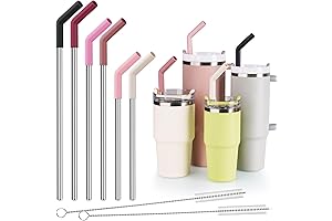 Tomorotec Reusable Straws with Silicone Tips