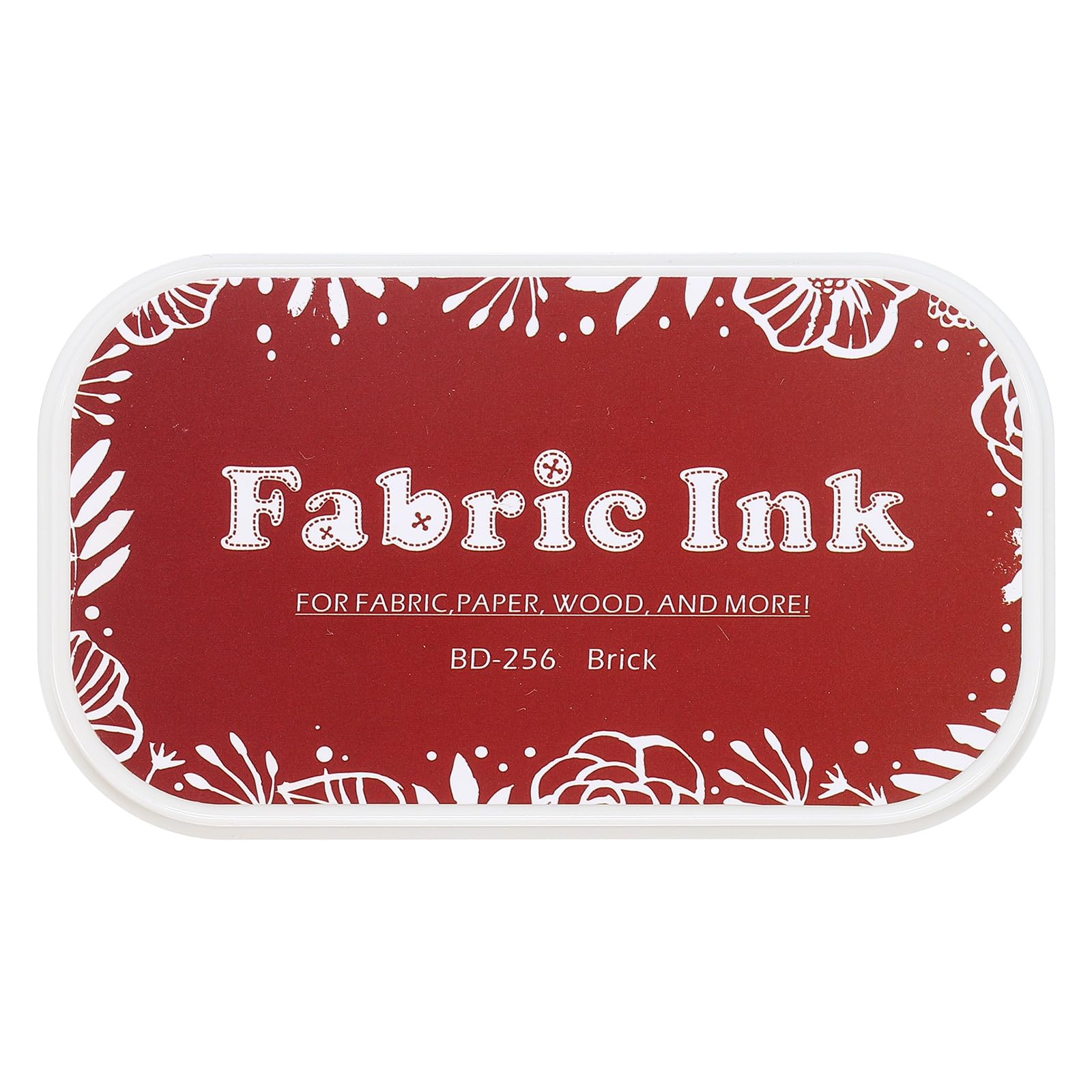 sourcing map Ink Pads for Stamps, 3.7x2.2 Inch Fabric Ink Pad for Cloth, Wood, Paper, Fingerprint, DIY Card Making, Dark Red