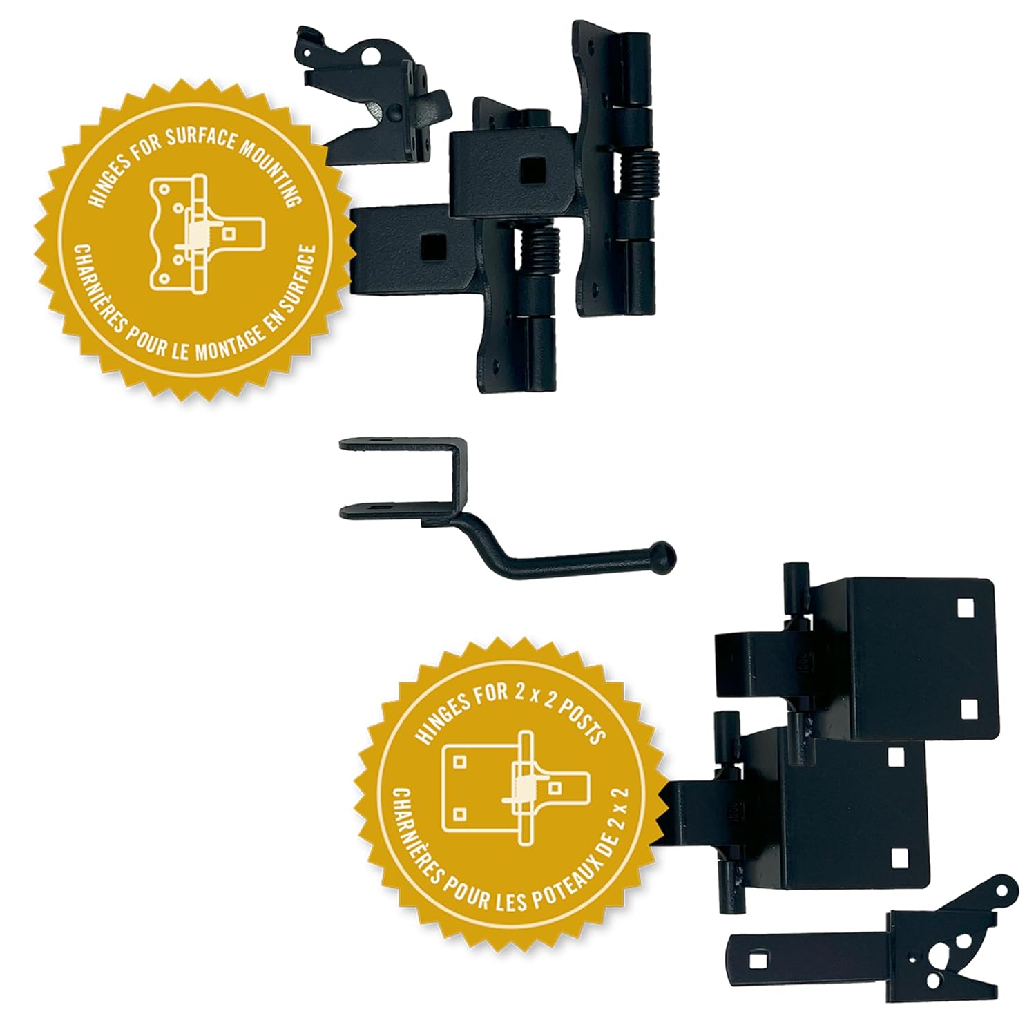 Nuvo Iron Coral Gate (36-Inch Wide Opening) 33-Inch Wide x 46-Inch High, Self Close Hardware with Double Side Handle